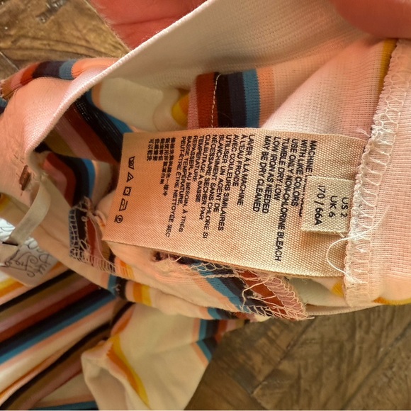 Free People NWT In My Feelings Stripe Slim Flare Crop Pants,sz 2 - Picture 8 of 13